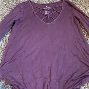 Maroon long sleeve shirt